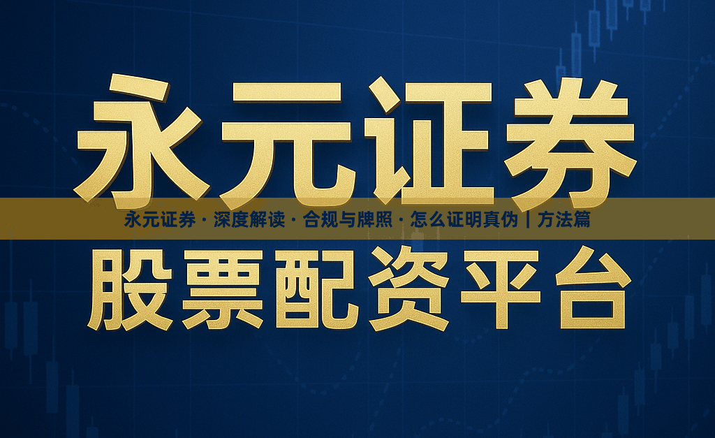 永元证券 · 深度解读 · 合规与牌照 · 怎么证明真伪｜方法篇