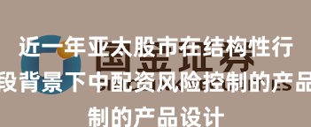 近一年亚太股市在结构性行情阶段背景下中配资风险控制的产品设计